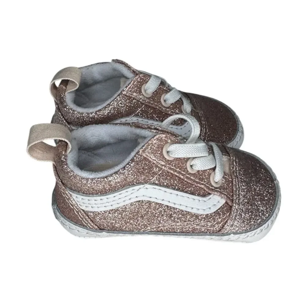 Vans glittery gold